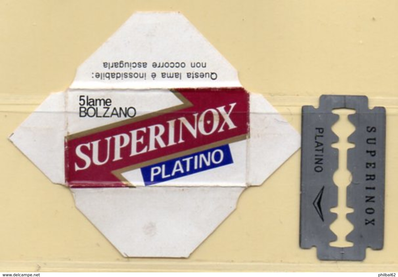 Rasage. Razor Blade. Lame De Rasoir. Lame Superinox Platino. - Lames De Rasoir