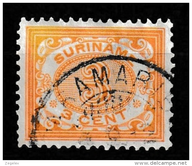 Suriname 1902-1908 Cijfer  NVPH 45 Cancelled, Gestempeld. See Description - Surinam ... - 1975