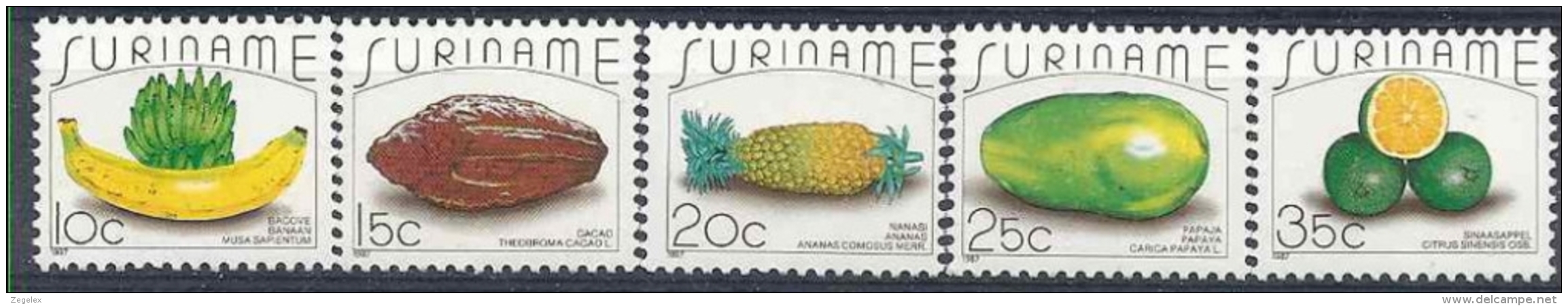 Suriname 1987 Fruits MNH/**/Postfris - Suriname