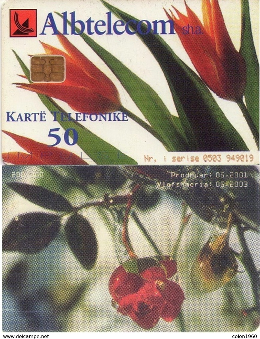 ALBANIA. ALB-63. FLOWERS. 50U. 05-2001. (066) - Albania