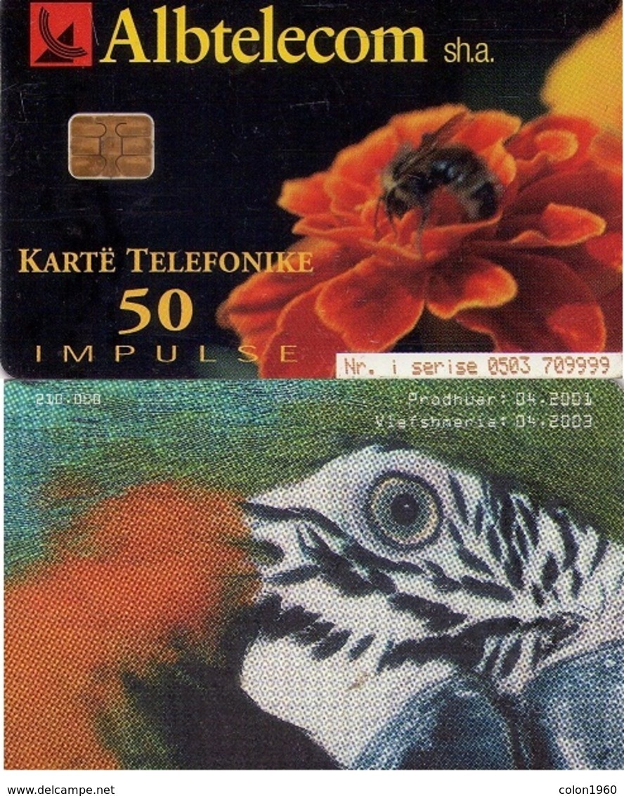 ALBANIA. ALB-65. Flower And Bee. 04-2001. (065) - Albanien