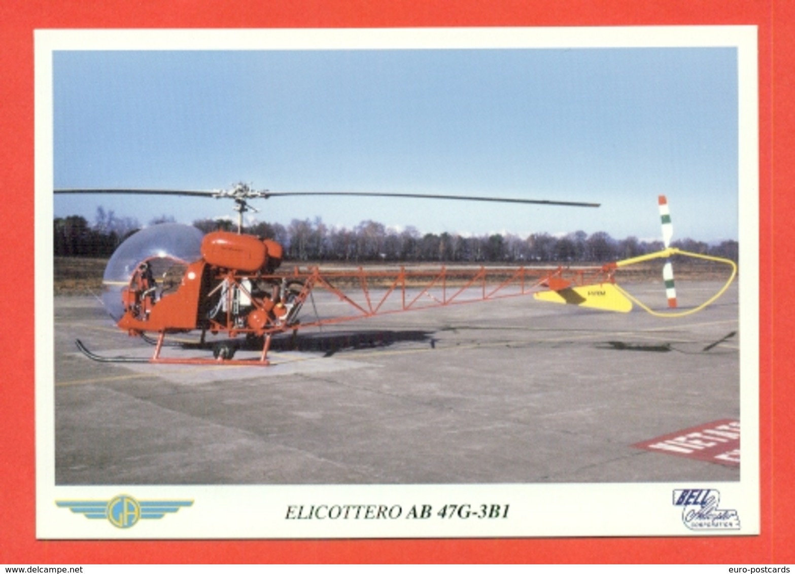 ELICOTTERI-AB 47G-3B1 -SAMARATE-MUSEO AGUSTA - MARCOFILIA - Helicópteros