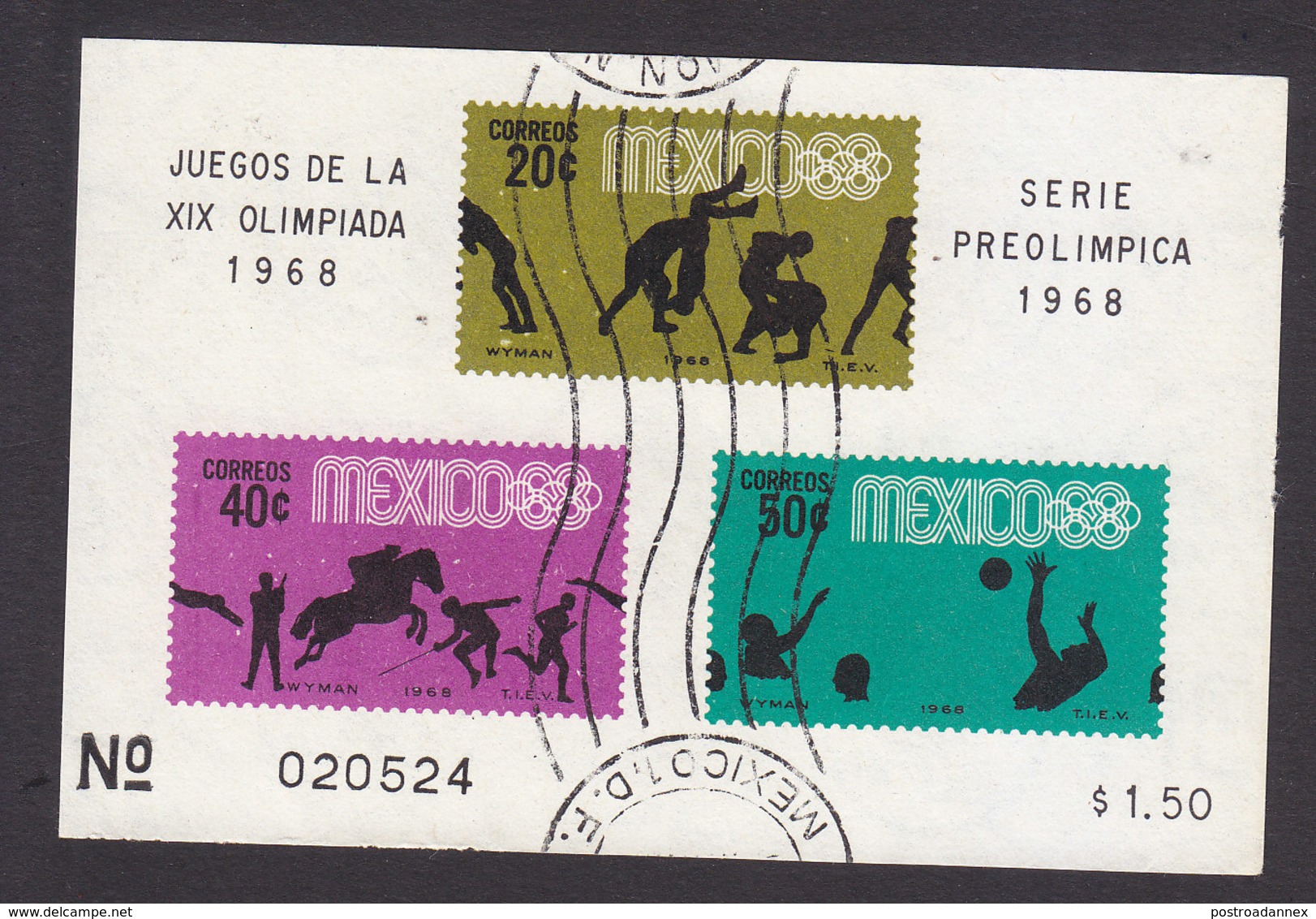 Mexico, Scott #992a, Used, Olympics, Issued 1968 - Mexique