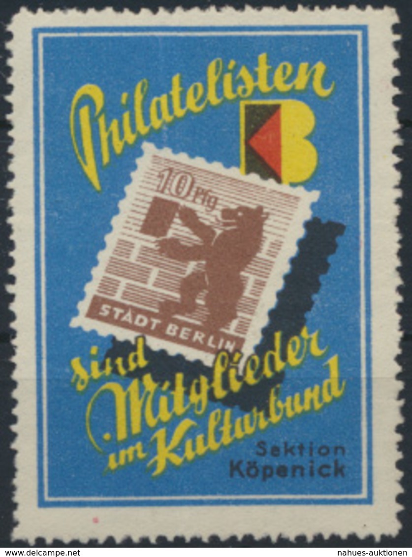 DDR Werbemarke Philatelisten Sind Mitglieder Im Kulturbund Sektion Köpenick - Sin Clasificación