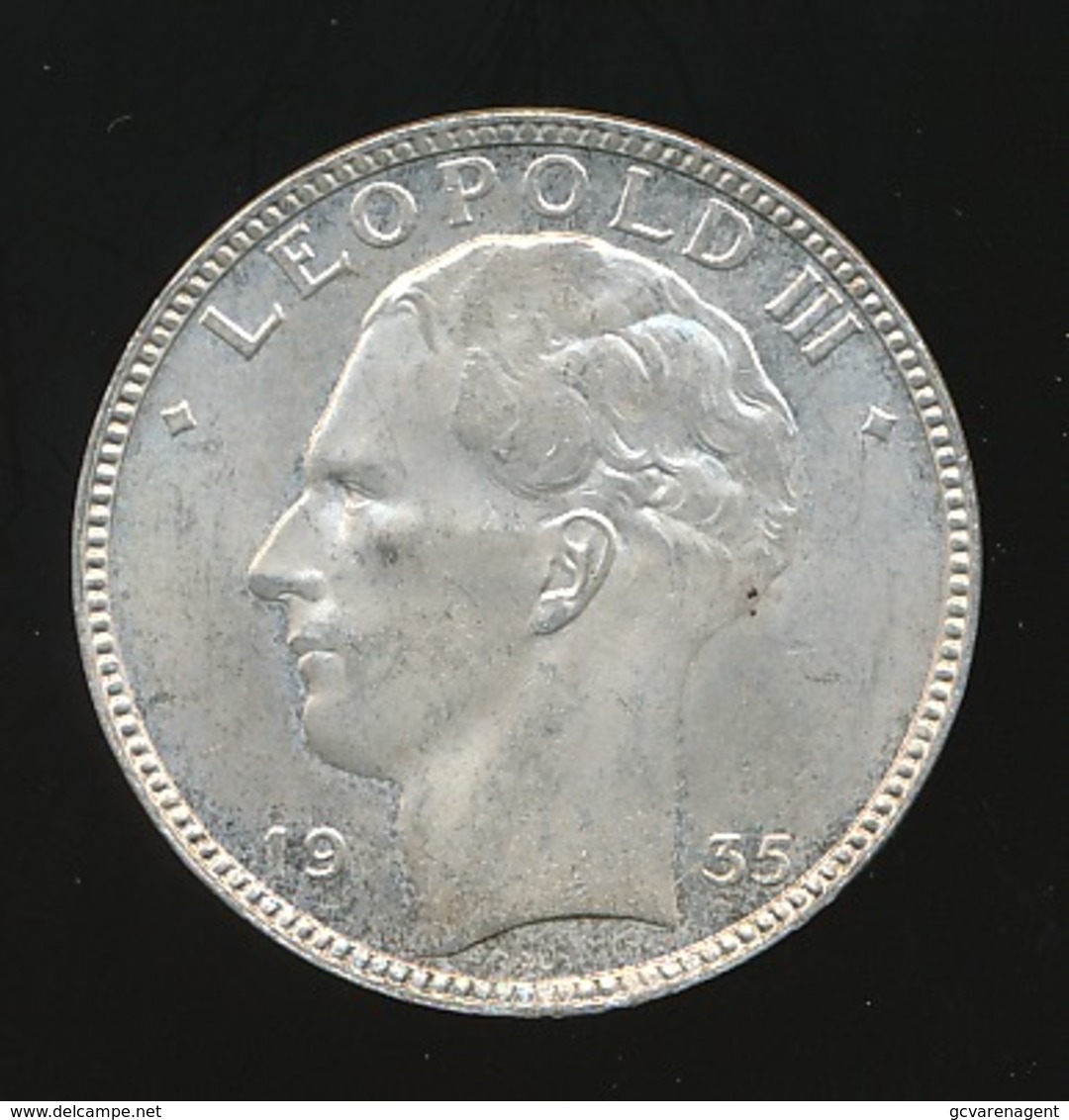 LEOPOLD III 20 FR ARGENT 1935  MOOIE STAAT  - 2 SCANS - 20 Francs