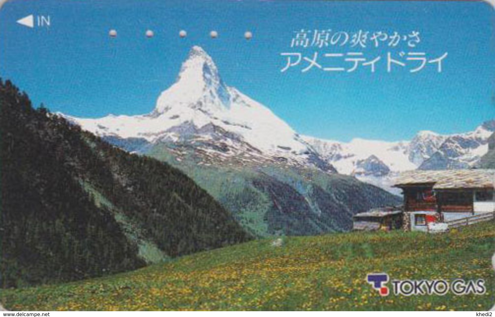 Télécarte Japon / 110-011 - SUISSE Montagne MATTERHORN ** TOKYO GAS ** - Mountain Japan Phonecard Switzerland - Site 173 - Bergen