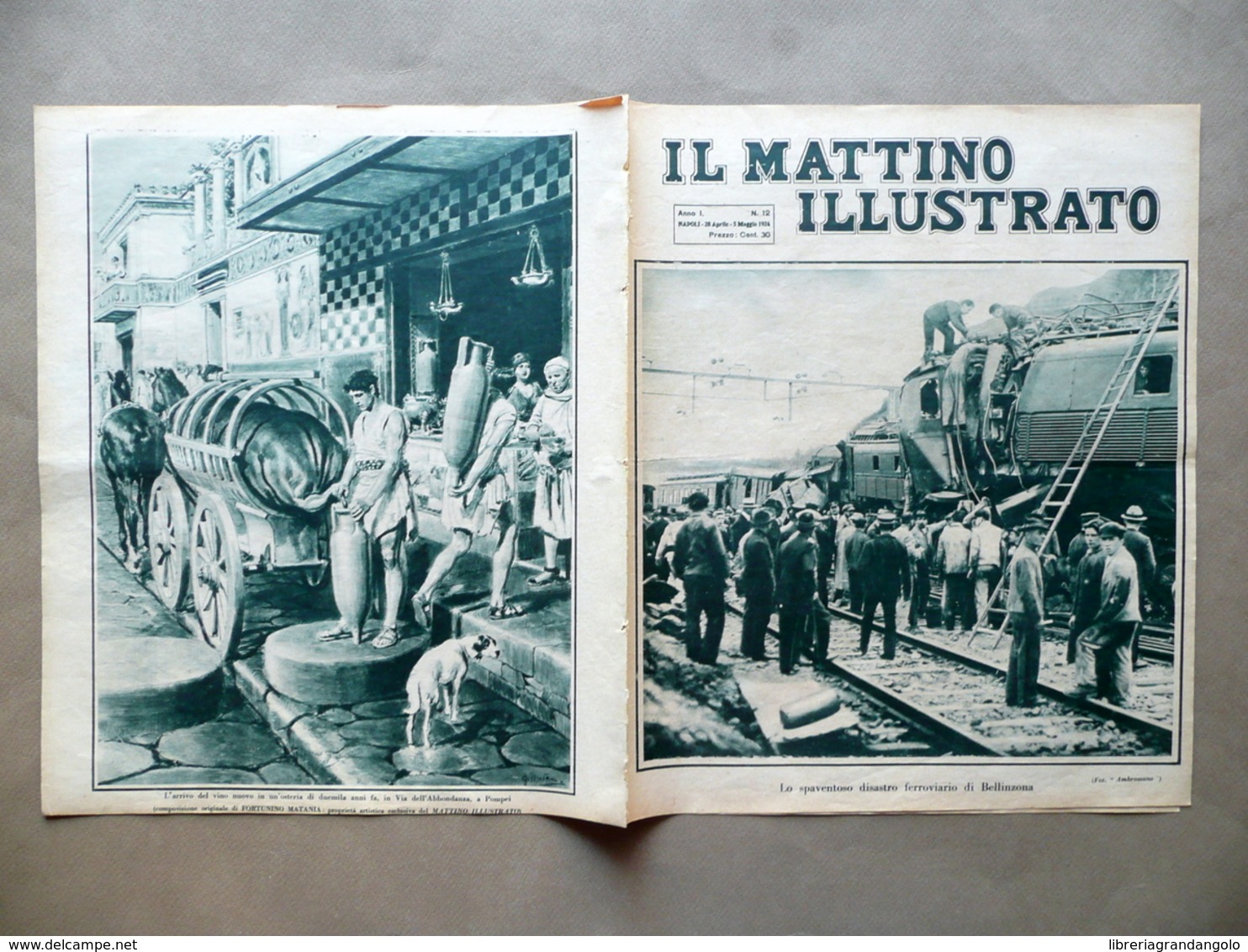 Disastro Ferroviario Bellinzona Nuvolari GP Tigullio Il Mattino Illustrato 1924 - Non Classés