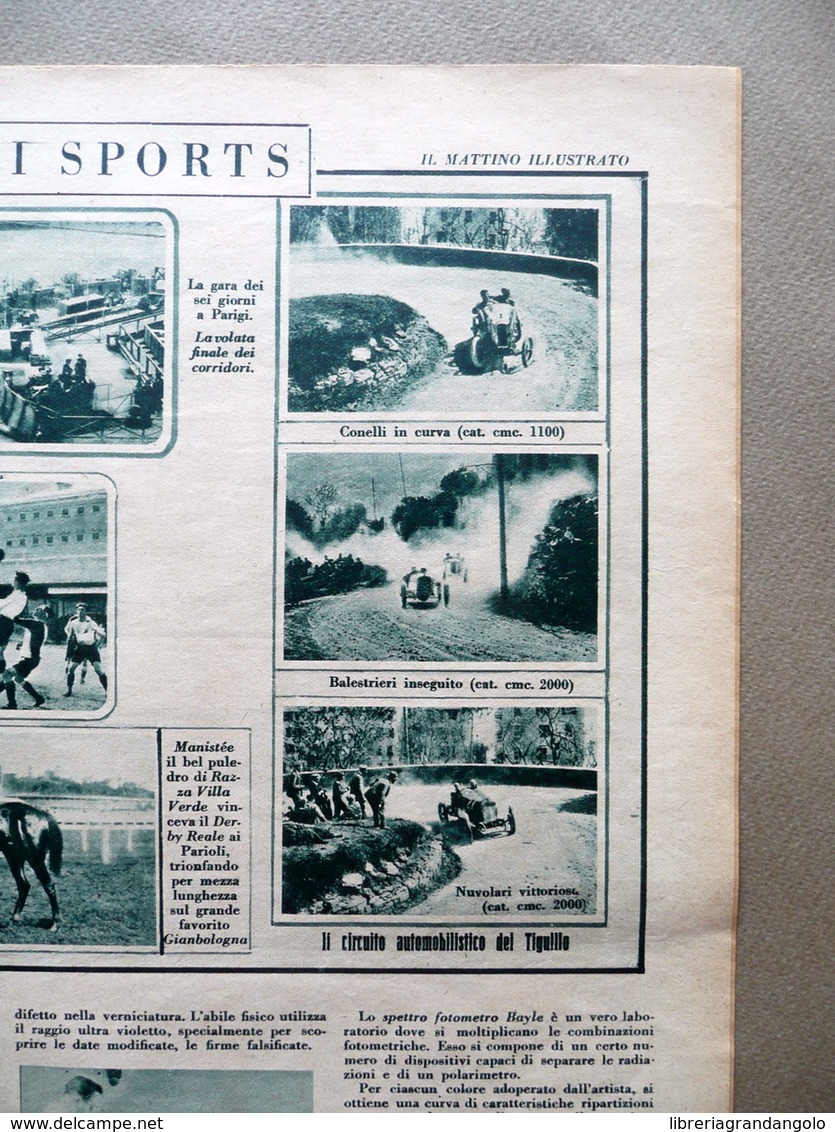 Disastro Ferroviario Bellinzona Nuvolari GP Tigullio Il Mattino Illustrato 1924 - Sin Clasificación