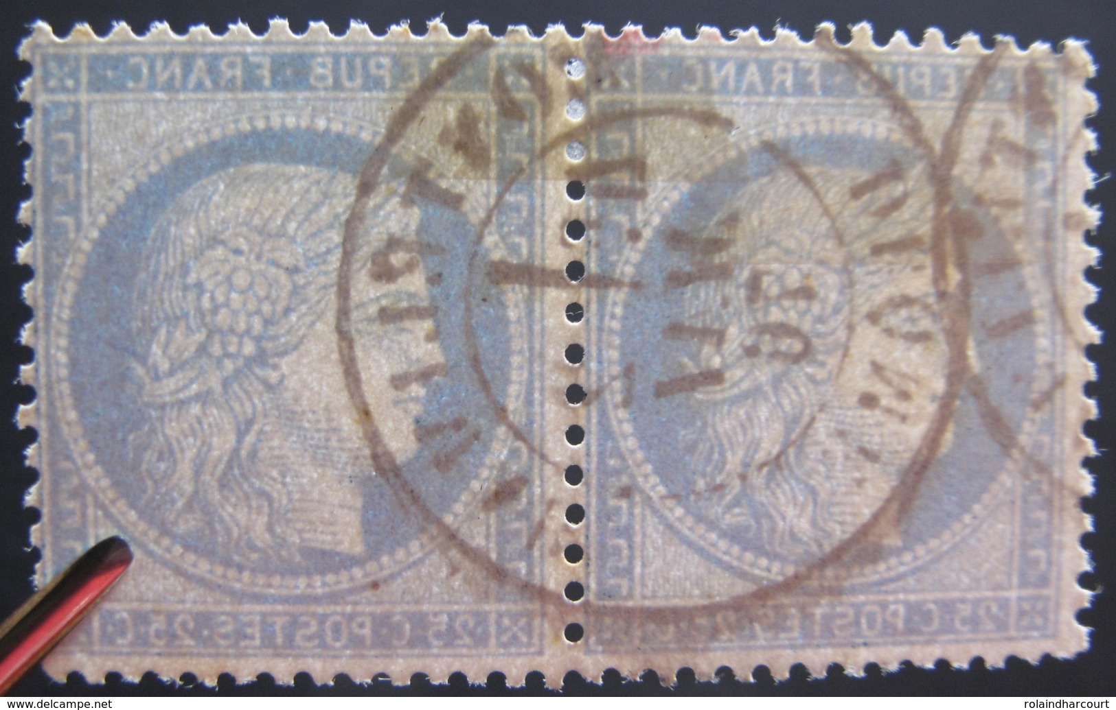 R1861/684 - CERES (PAIRE) N°60C - CàD De MONTELIMAR (Drôme) Du 2 MAI 1876 - 1871-1875 Ceres