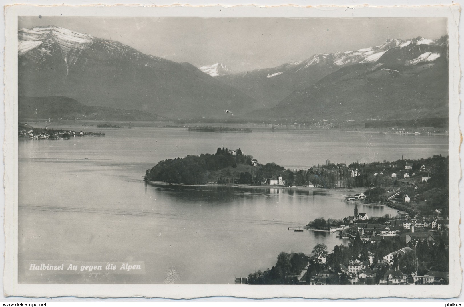 1941 Halbinsel Au ZH Gegen Die Alpen - Autres & Non Classés