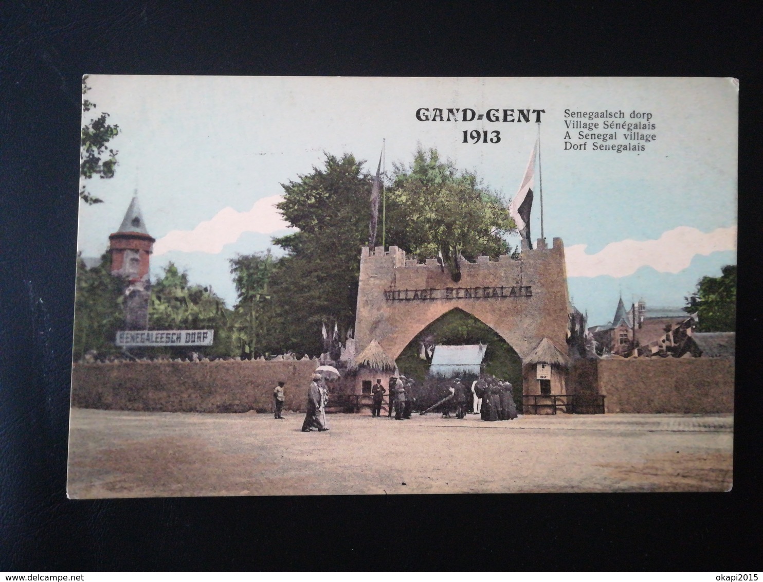 Lot 7 CARTES POSTALES PAVILLON CONGO BELGE EXPOSITION UNIVERSELLE DE GAND  BELGIQUE FLANDRE ORIENTALE ANNÉE 1913 - Gent