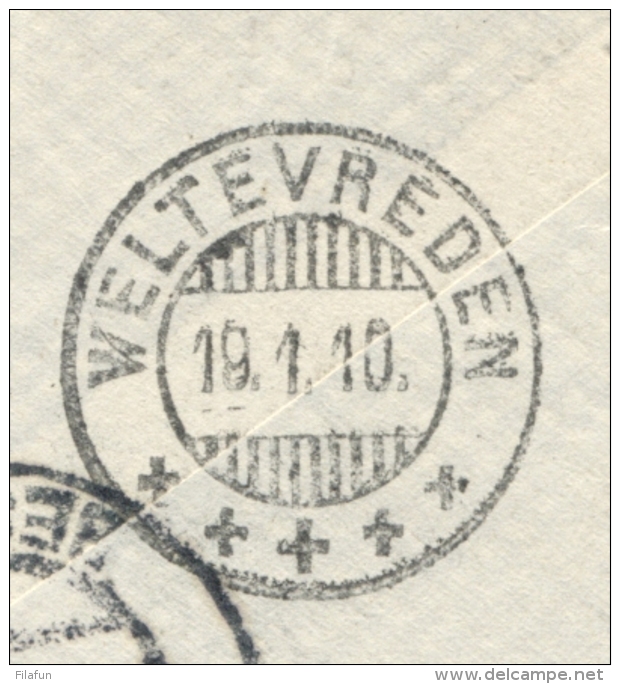 Nederlands Indië - 1910 - 12,5 Cent Veth Van GR BUITENZORG Via KB WELTEVREDEN Naar Wien / Österreich - Nederlands-Indië