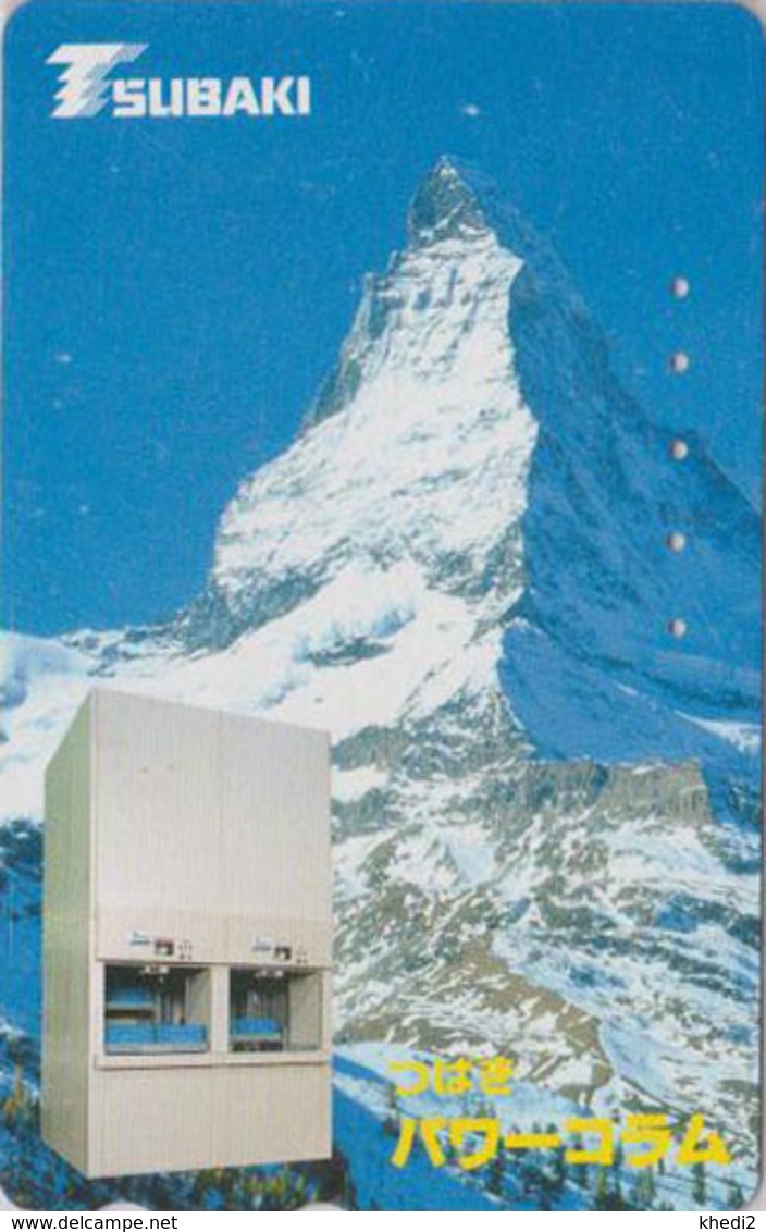 Télécarte Japon / 110-011 - SUISSE Montagne MATTERHORN ** TSUBAKI ** - Mountain Japan Phonecard Switzerland - Site 185 - Gebirgslandschaften