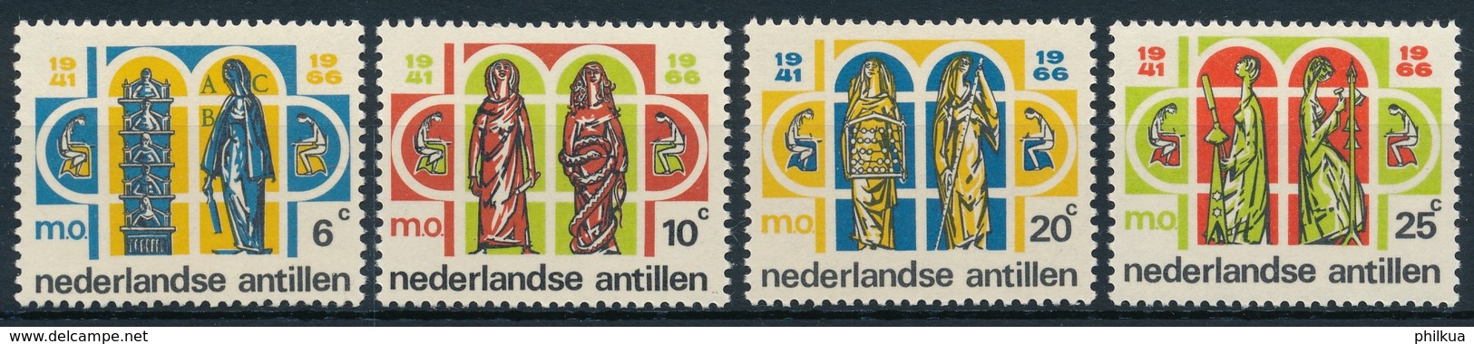 Scott # 304-307 - Education - School - 1966 - Postfrisch - Niederländische Antillen - Antilles