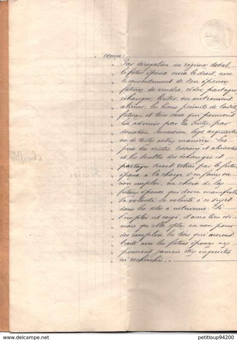 ACTE NOTARIE Vente  ETUDE Luc-en-Diois DROME *2 Timbres Fiscaux  FEVRIER 1885 - Manuscrits