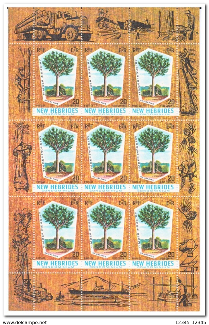 Nieuwe Hebriden 1969, Postfris MNH, Trees - Unused Stamps