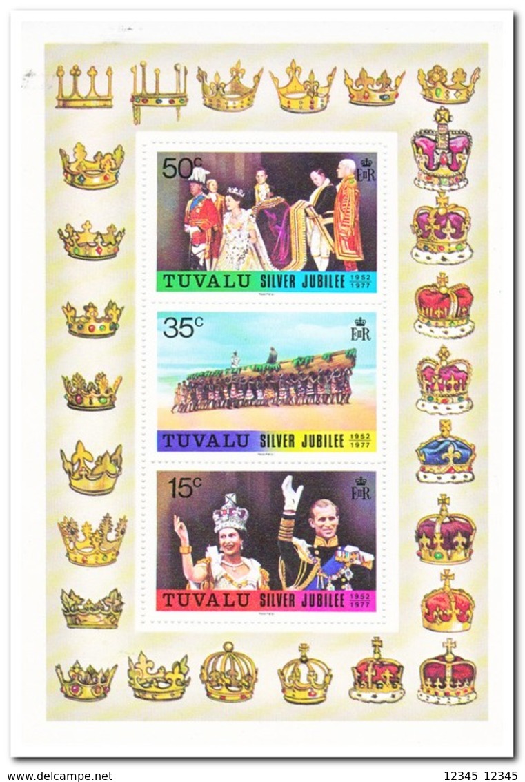 Tuvalu 1977, Postfris MNH, 25 Years Reign Of Queen Elizabeth - Tuvalu