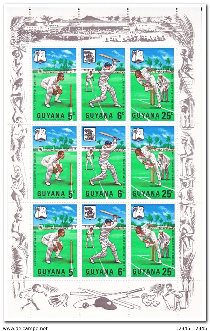 Guyana1968, Postfris MNH, Cricket - Guyana (1966-...)