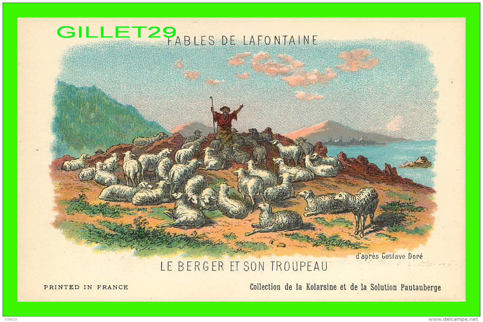 FABLES DE LAFONTAINE D'APRÈS GUSTAVE DORÉ - LE BERGER ET SON TROUPEAU - COLLECTION KOLARSINE &amp; SOLUTION PATTAUBERGE  - Contes, Fables & Légendes