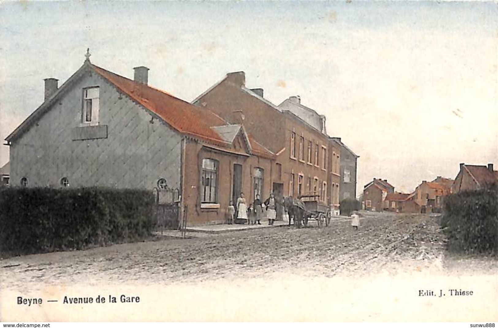 Beyne - Avenue De La Gare (top Animation, Colorisée, Edit J. Thisse - Soumagne
