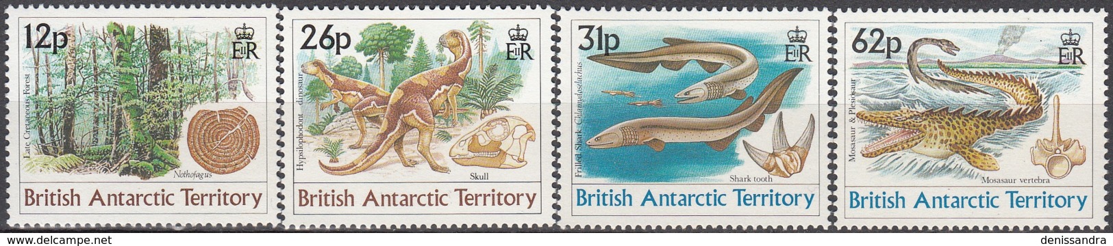 British Antarctic Territory 1991 Michel 173 - 176 Neuf ** Cote (2005) 14.10 Euro Animaux Préhistoriques - Neufs