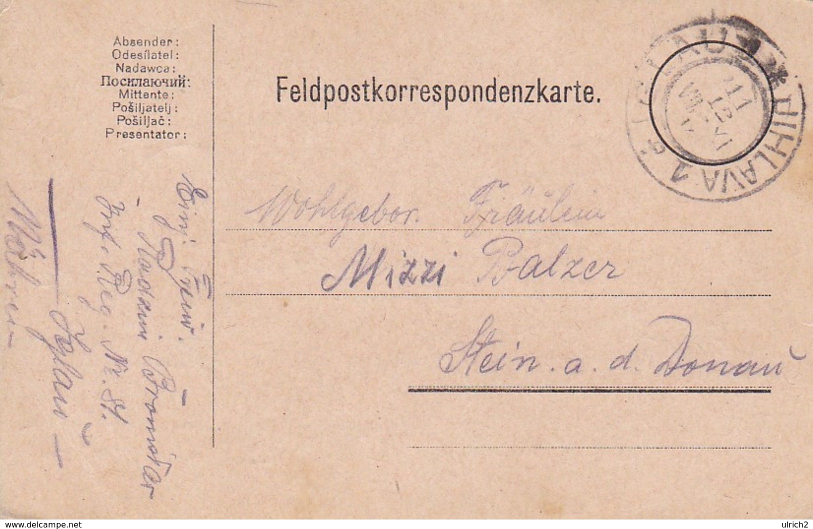 Feldpostkarte - Inf. Regt. 81 - Iglau Nach Wien -  (36080) - Briefe U. Dokumente