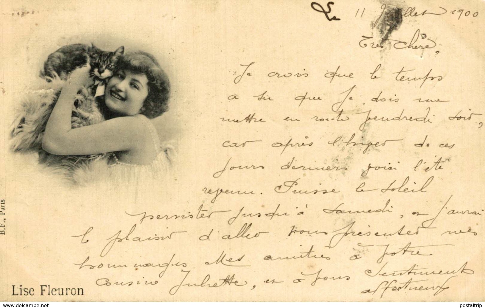 1900 +++ LISE FLEURON CHAT CHATS GATO KAT CAT - Gatos