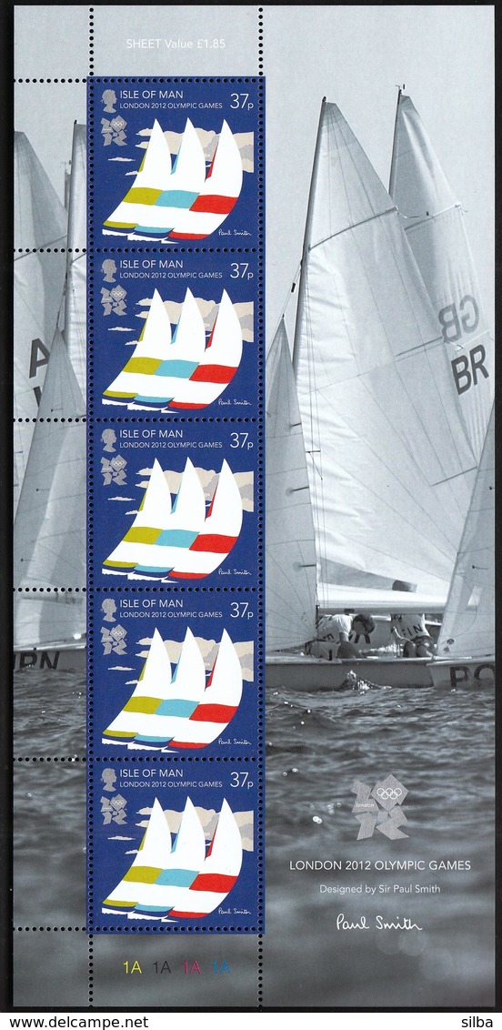 Isle Of Man / Olympic Games London 2012 / Sailing / Mi 1743 / MNH Sheet - Verano 2012: Londres