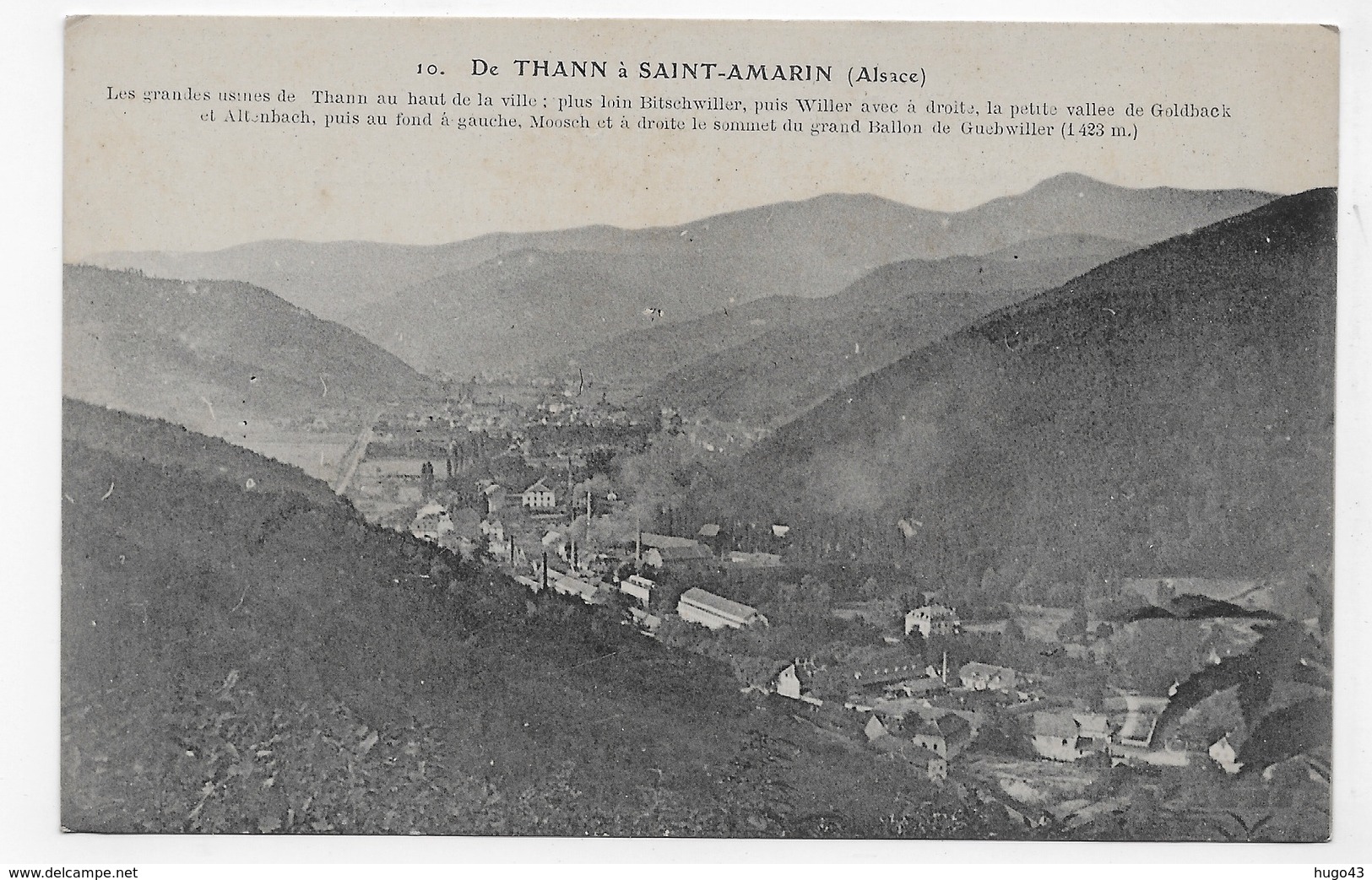 DE THANN A SAINT AMARIN - N° 10 - CPA NON VOYAGEE - Thann