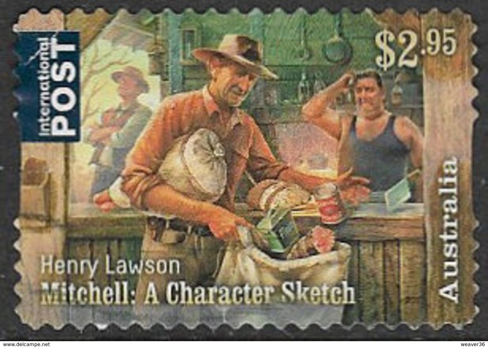 Australia 2017 Henry Lawson $2.95 Self Adhesive Good/fine Used [38/31226/ND] - Used Stamps