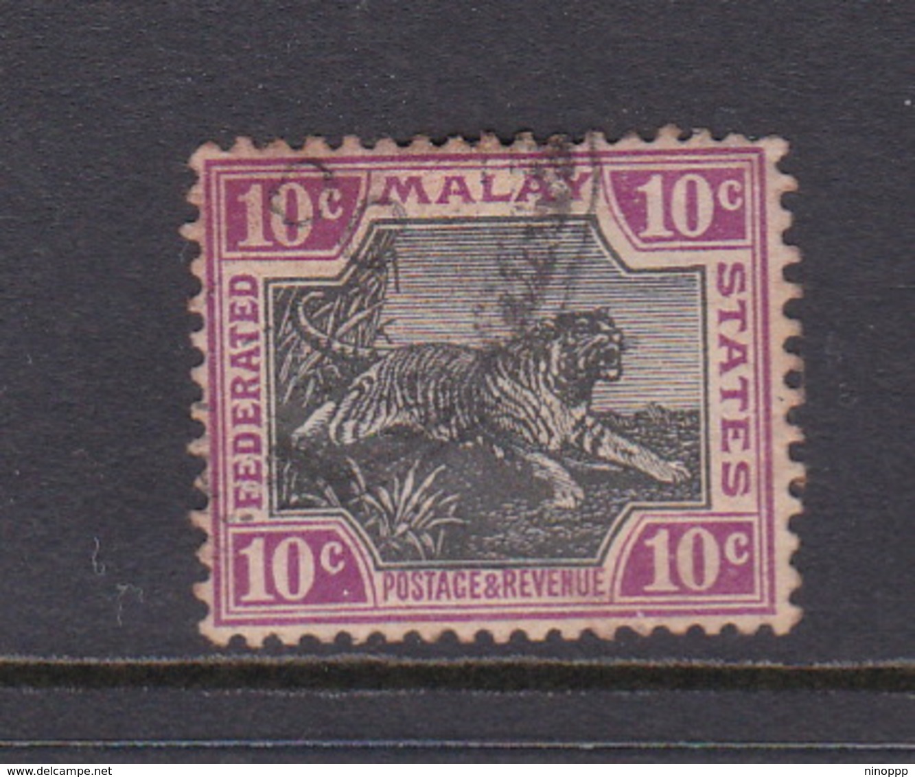 Malaysia-Federated Malay States, SG 20 1900 10c Black And Claret,used - Malaya (British Military Administration)