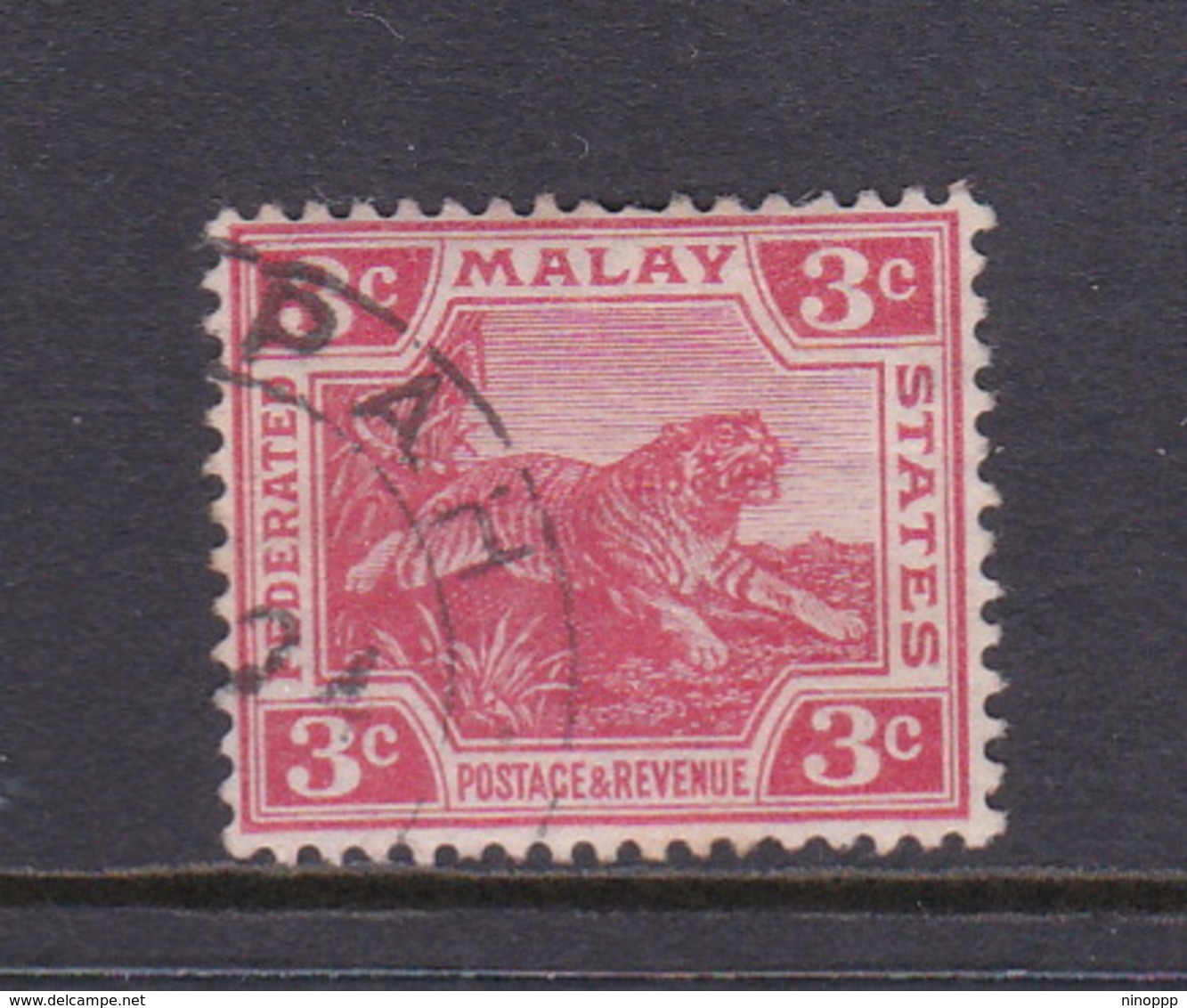 Malaysia-Federated Malay States, SG 34 1906 3c Carmine,used - Malaya (British Military Administration)