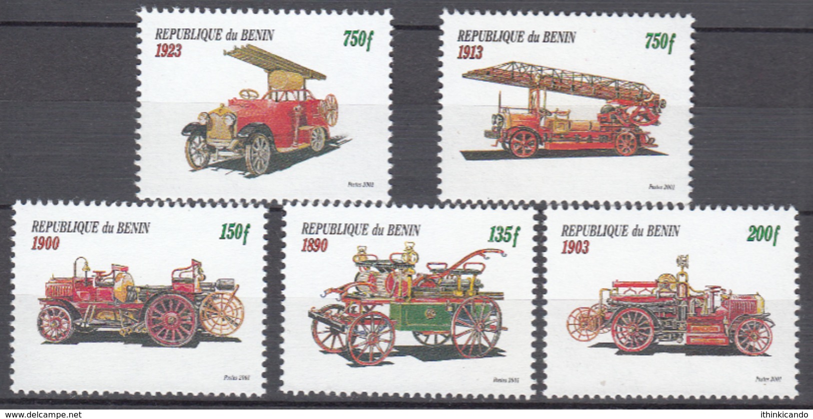 BENIN 2001 Fire Truck MNH - Benin – Dahomey (1960-...)