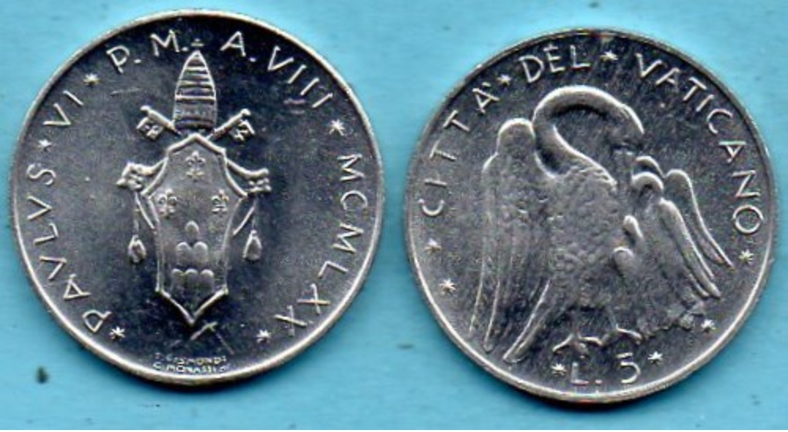 VATICAN  5 Lire 1970  KM#118 - Vaticaanstad