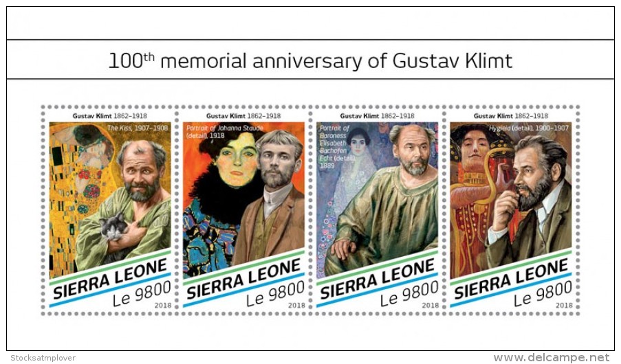 SIERRA LEONE 2018   Gustav Klimt  S201807 - Sierra Leone (1961-...)