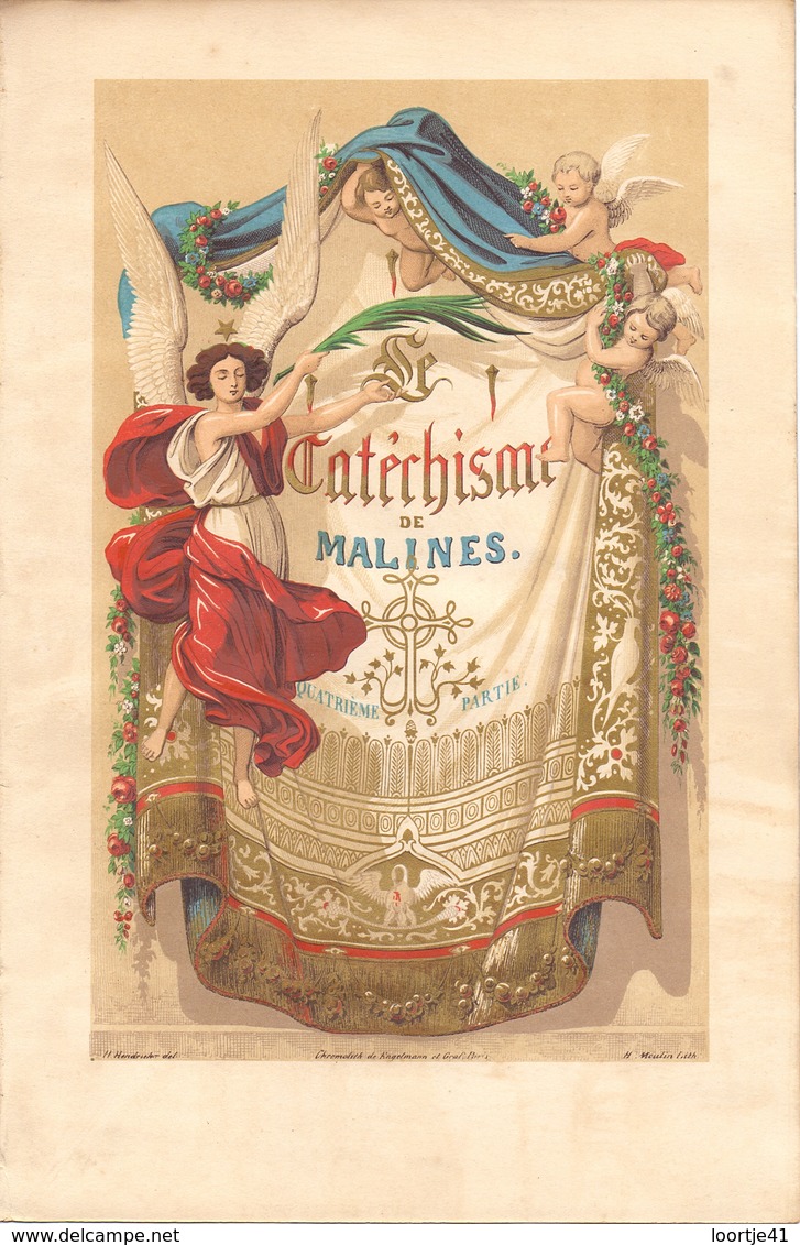 Chromolitho - Cathéchisme De Malines - Mechelen - Moulin - Engelman Paris - Hendrickx - Lithographies