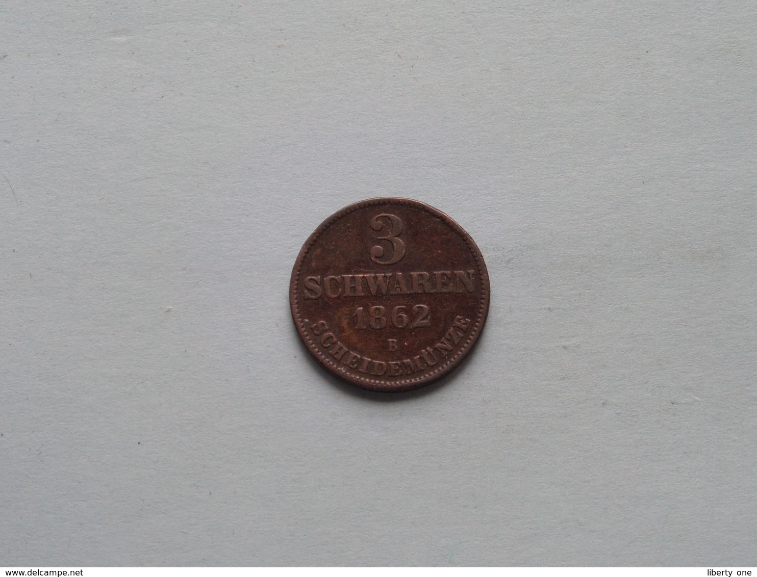 OLDENBURG - 3 SCHWAREN 1862 B / KM 191 > Identify ( Uncleaned - For Grade, Please See Photo ) 1 Pc / Coin ! - Monedas Pequeñas & Otras Subdivisiones