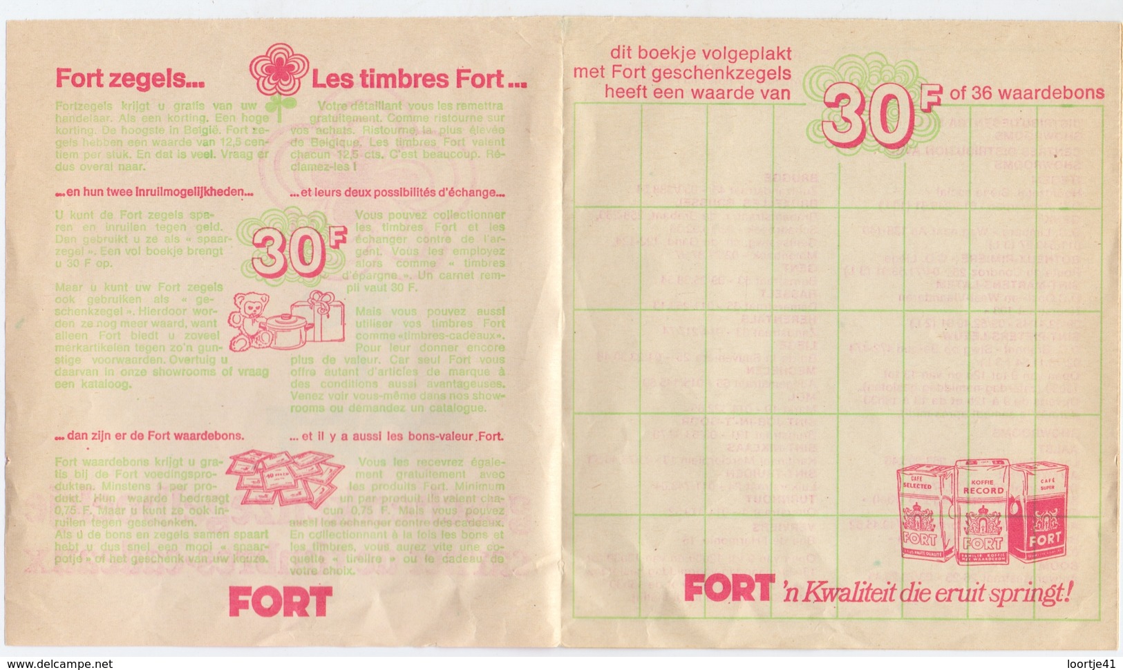 Pub Reclame - Zegelboekje Geschenken - Carnet De Timbres Cadeaux - FORT  Blanco - Autres & Non Classés