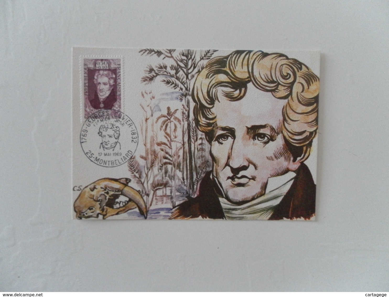 FRANCE CARTE-MAXIMUM FDC YT1595 GEORGES CUVIER, MONTBELIARD - 1980-1989