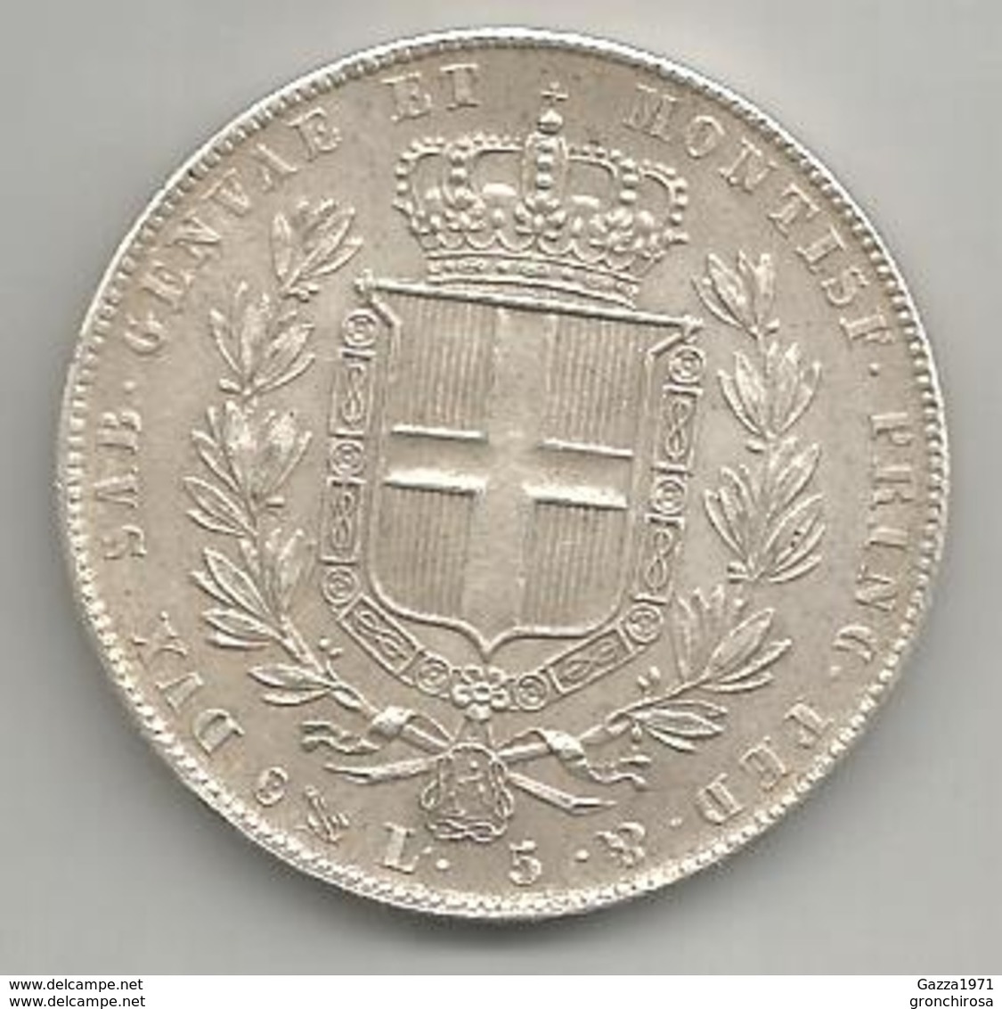 Italia, Regno Di Sardegna, Carlo Alberto, Scudo Ag., 5 Lire 1835Ge. Riconio, Restrike. - Sonstige & Ohne Zuordnung