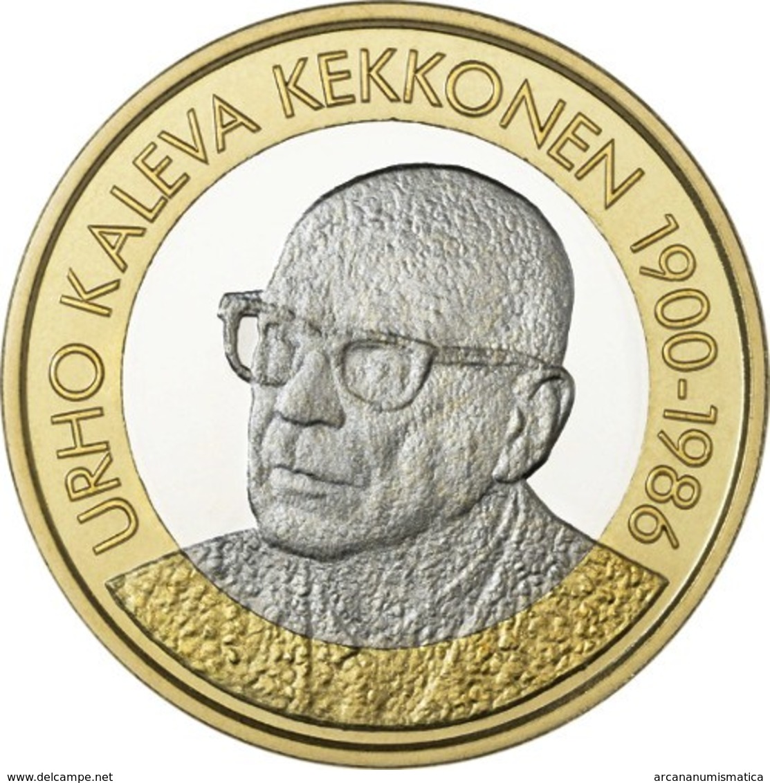 FINLANDIA  5€ 2.017  2017  BIMETALICA "Urho Kaleva Kekkonen"  SC/UNC T-DL-12.209 - Finland