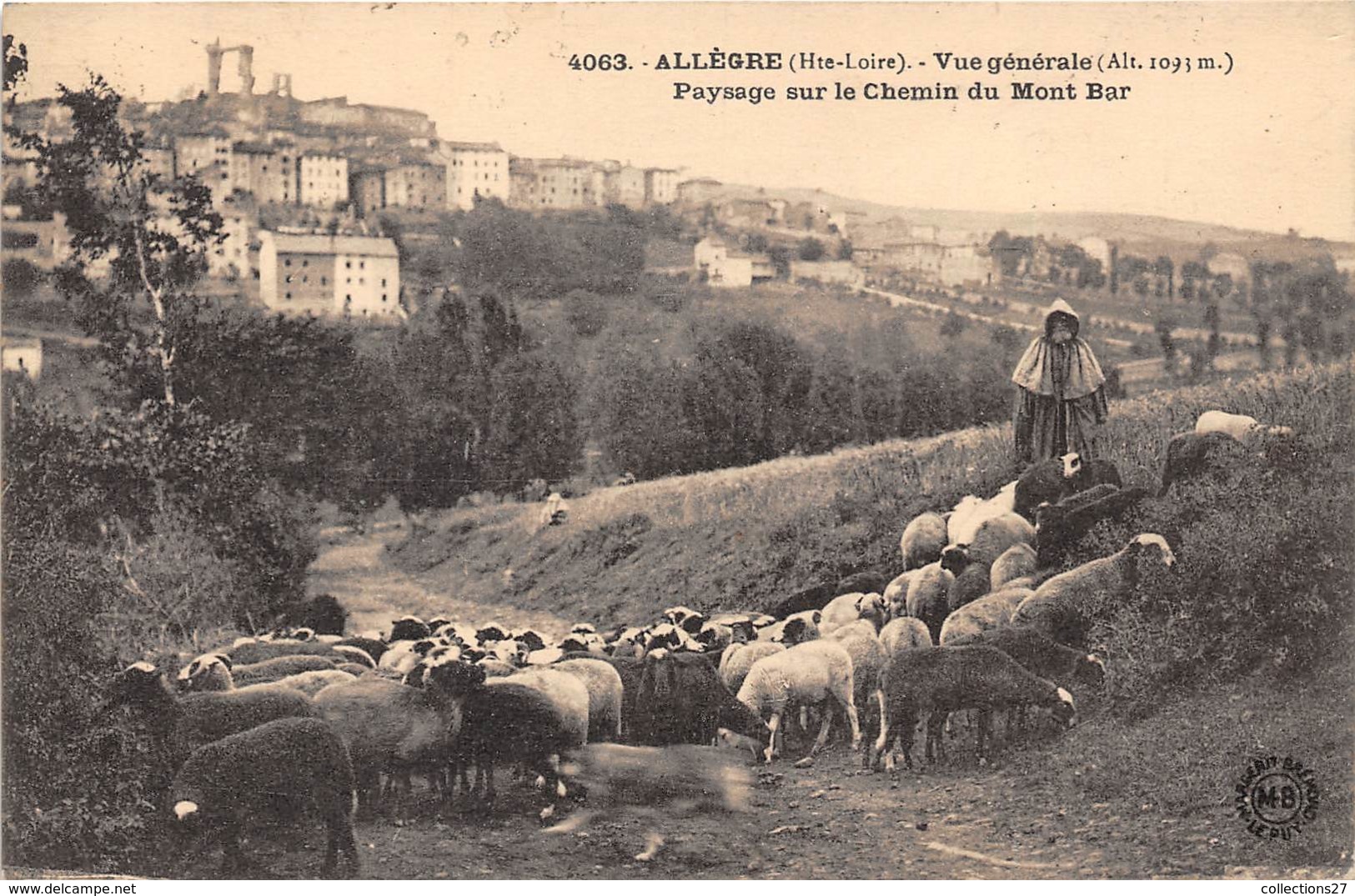 43-ALLEGRE- VUE GENERALE PAYSAGE SUR LE CHEMIN DU MONT BAR - Autres & Non Classés