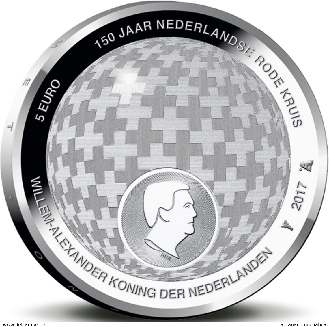 HOLANDA  5€ 2.017  2017  PLATA/SILVER "150 Years Of Dutch Red Cross"  SC/UNC T-DL-12.212 - Paises Bajos