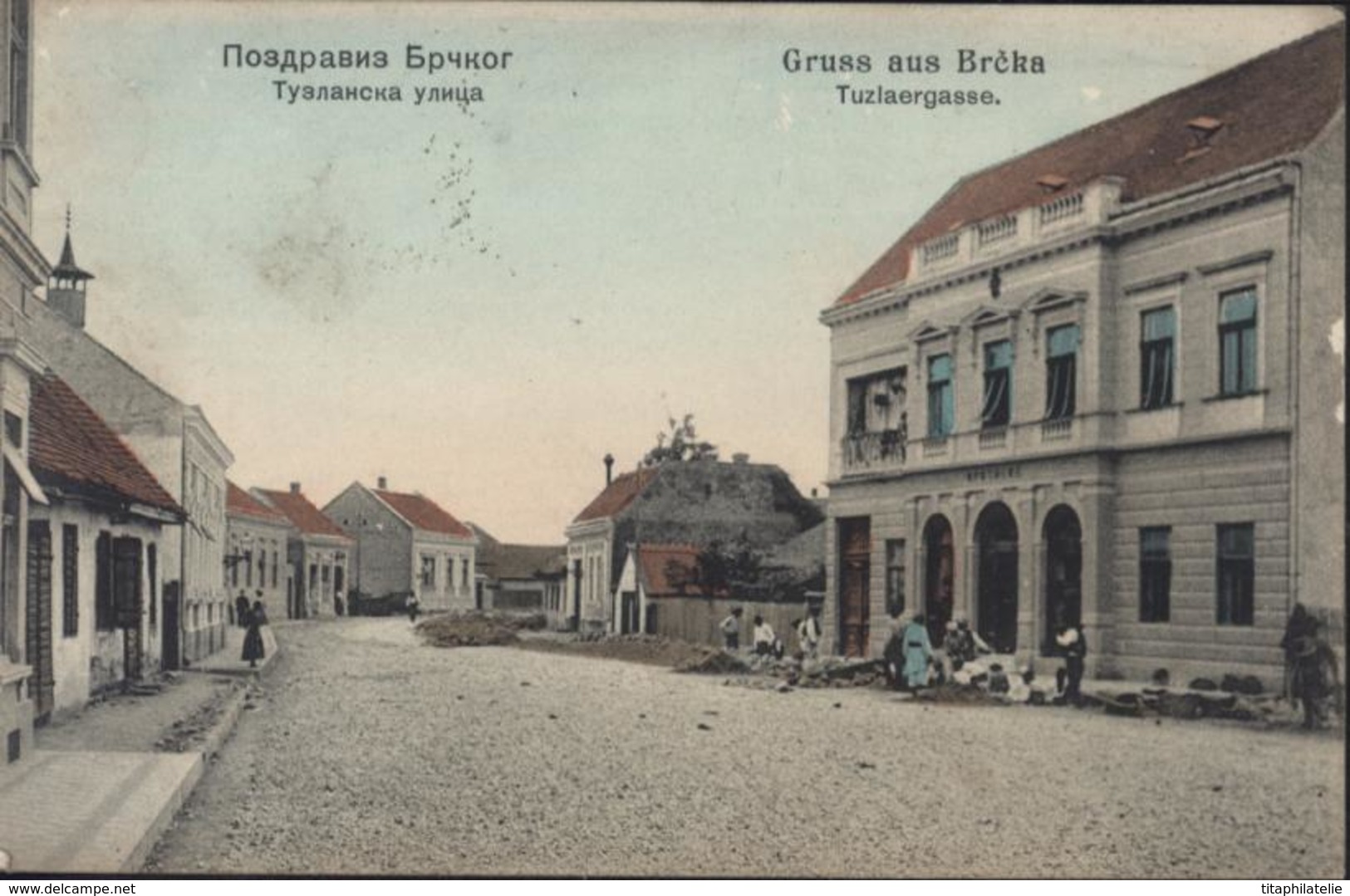 CPA Bosnie Herzégovine Gruss Aus Brcka Brcko ? Tuzlaergasse YT 32 CAD K U K Milit Post Brcka - Bosnien-Herzegowina