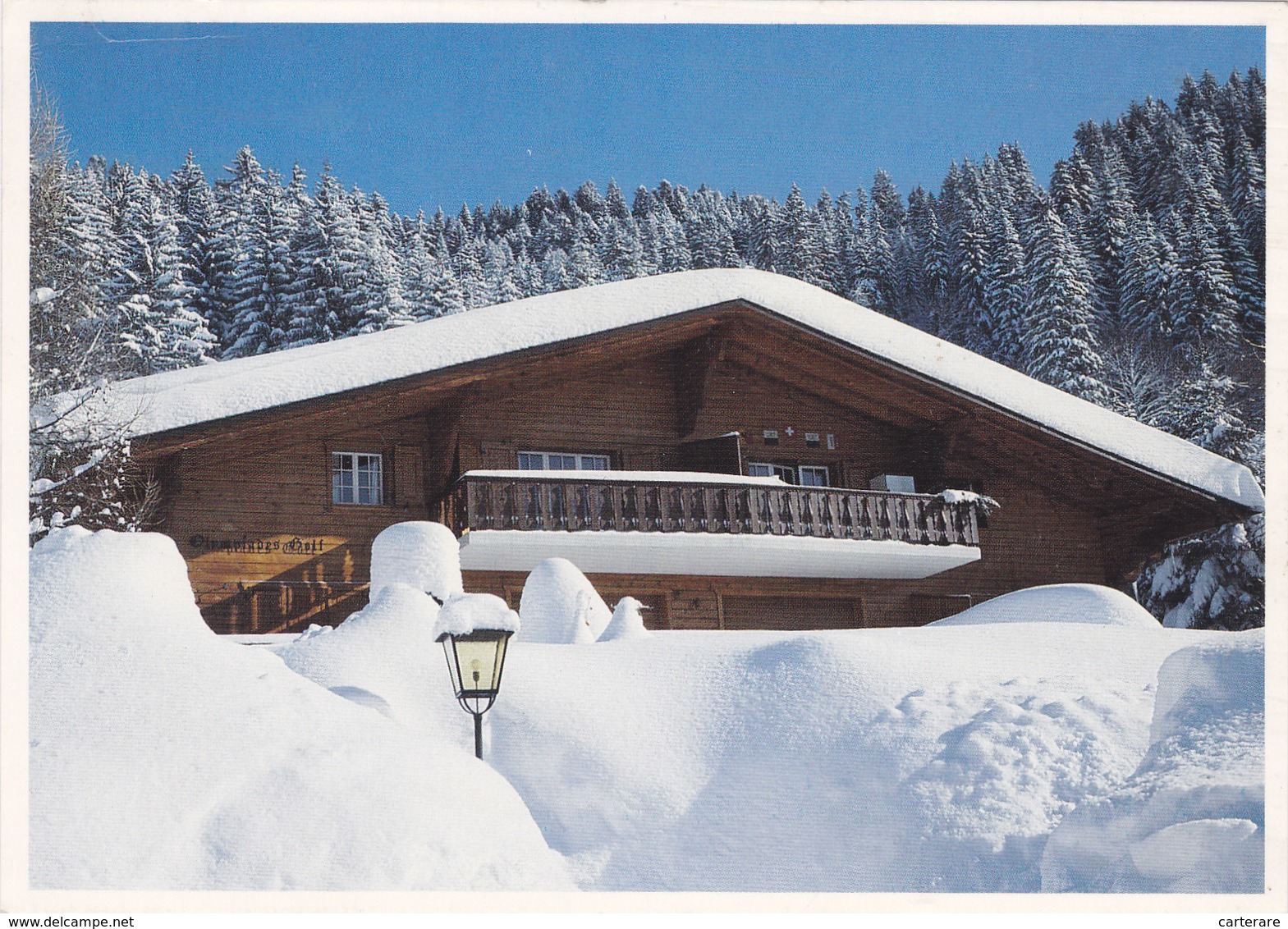 SUISSE,HELVETIA,SWISS,schweiz ,svizzera,VAUD,VILLARS,NEIGE,CHALET,LAMPADAIRE - Other & Unclassified