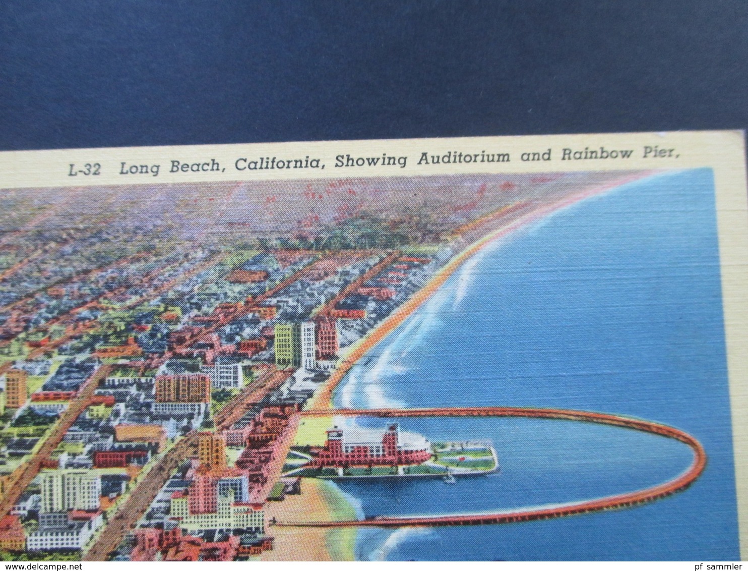 AK USA Ca. 30 /40er Jahre Long Beach,California,Showing Auditorium And Rainbow Pier. Seen From Western Air Express Liner - Los Angeles