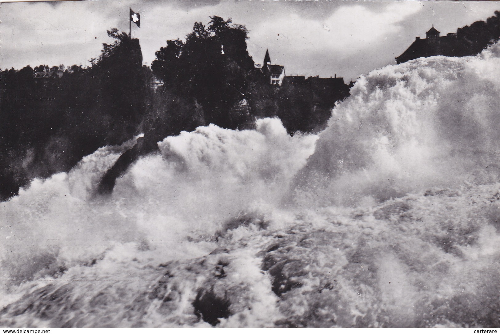 SUISSE,SVIZZERA,SCHWEIZ,HELVETIA,SWISS ,SCHAFFHOUSE,NEUHAUSEN AM RHEINFALL,DRAPEAU,CARTE PHOTO - Neuhausen Am Rheinfall