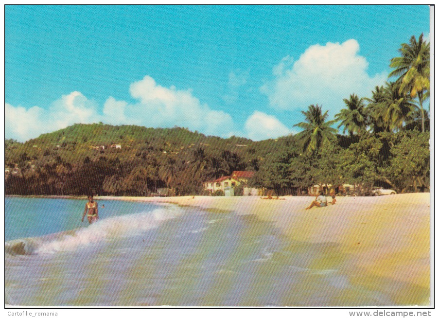 Grenada Coral Sand Grand Anse Beach Circulated Postcard (ask For Verso / Demander Le Verso) - Grenada