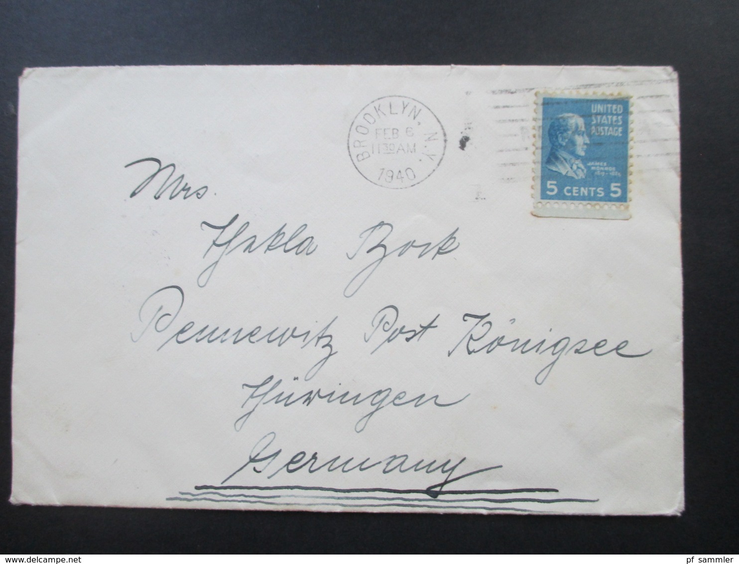 USA 1940 / 41 2 Belege nach Pennewitz Post Königsee mit OKW Zensur / 1x via SS Excalibur. Zensur / Schiffspost