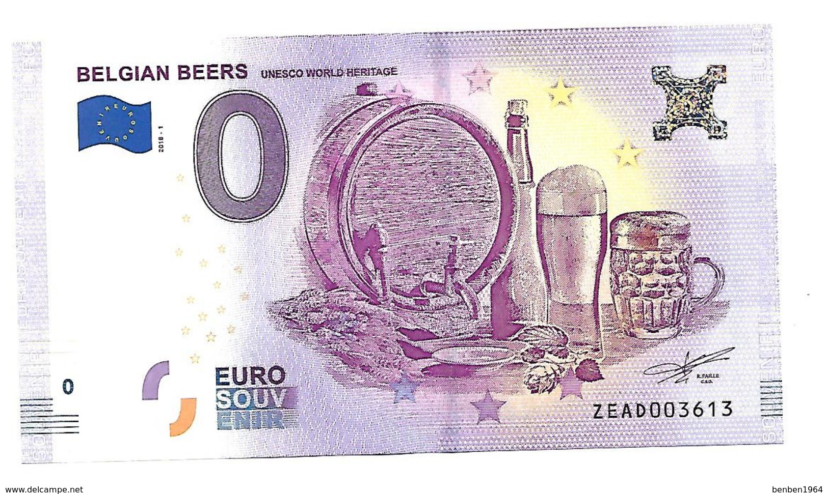 BELGIQUE   BELGIAN BEERS   Bières Belges   (billet 0 Euro) - Other & Unclassified